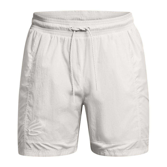 White - Front - Under Armour Mens Curry Track Shorts