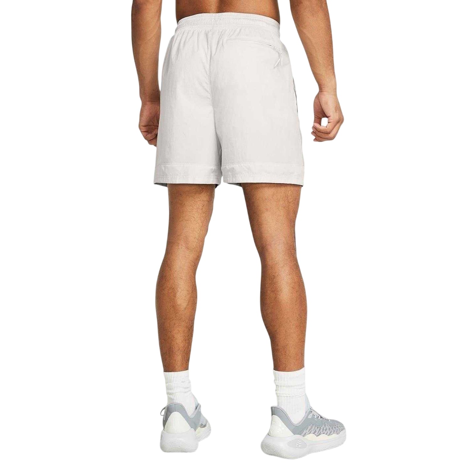 White - Back - Under Armour Mens Curry Track Shorts