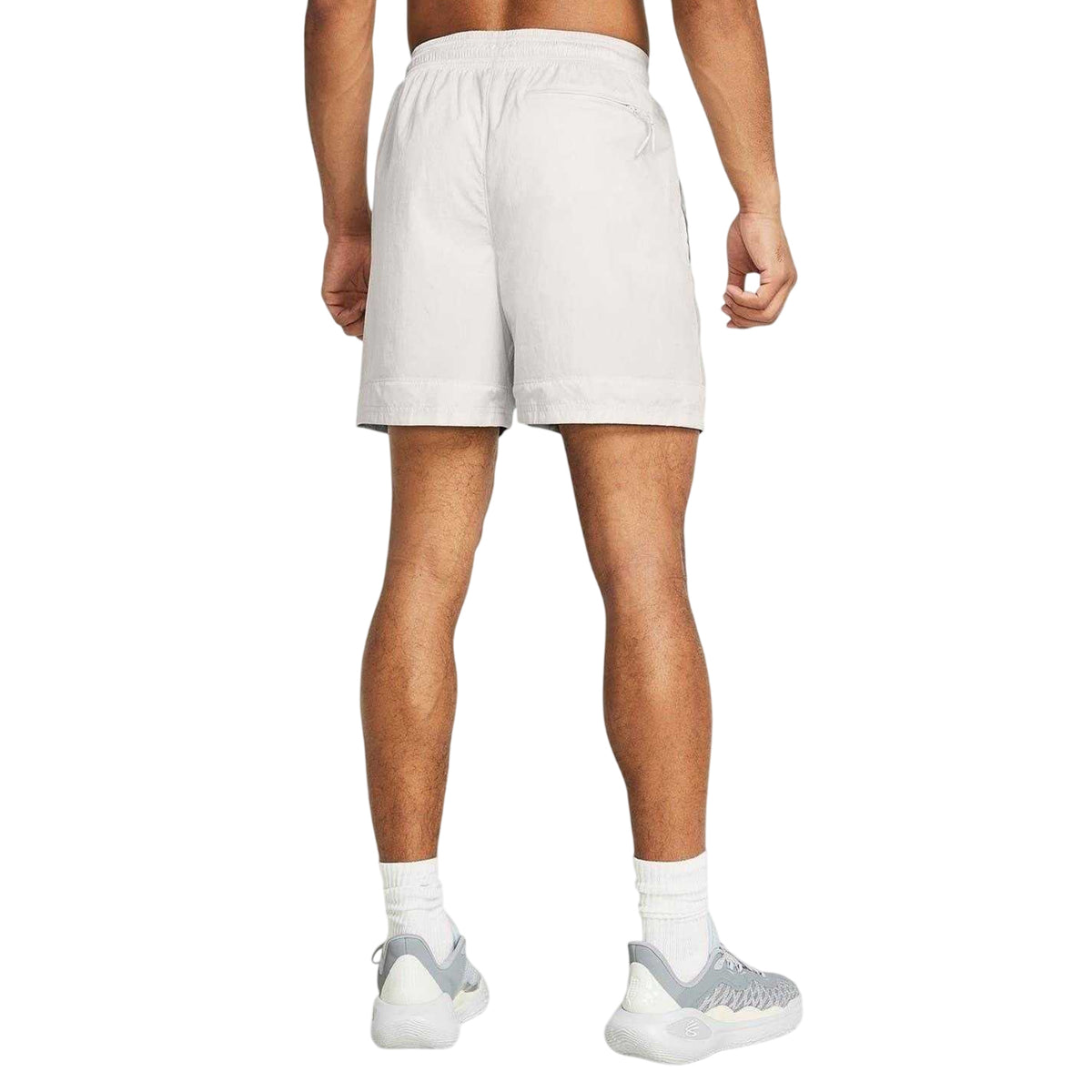 White - Back - Under Armour Mens Curry Track Shorts