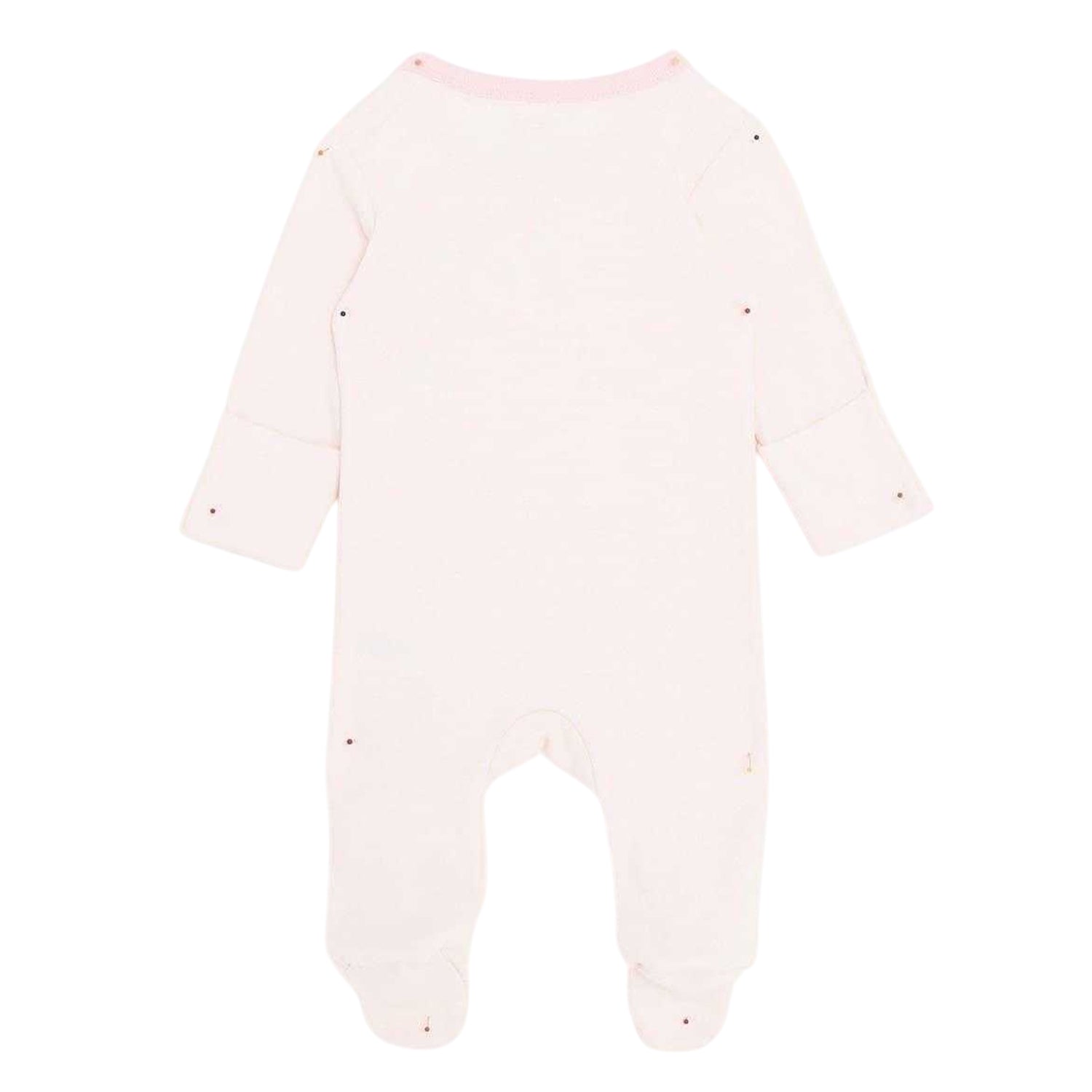 Pink - Back - Hello World Baby Girls Crew Neck Long Pyjama Set