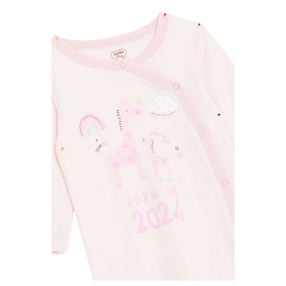 Pink - Lifestyle - Hello World Baby Girls Crew Neck Long Pyjama Set