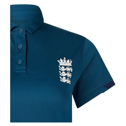 Peacoat - Lifestyle - Castore Womens-Ladies England Cricket Training Polo Shirt