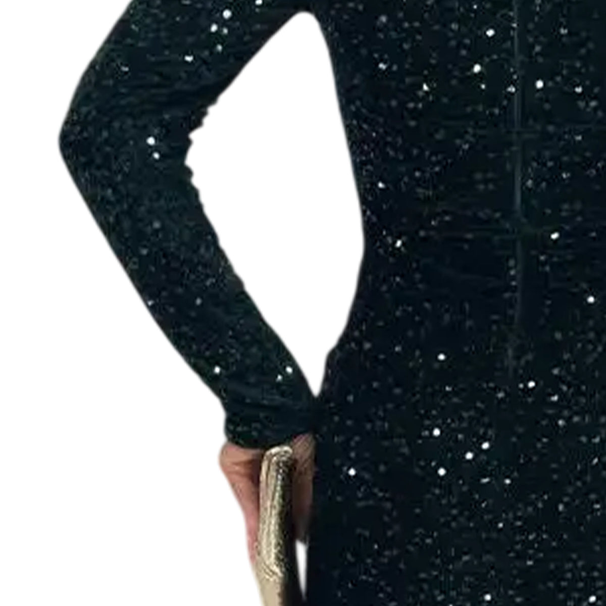 Green - Side - AX Paris Womens-Ladies Sequin Velvet Mini Dress