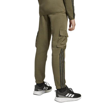 Khaki - Back - Adidas Childrens-Kids Utility Fleece Joggers