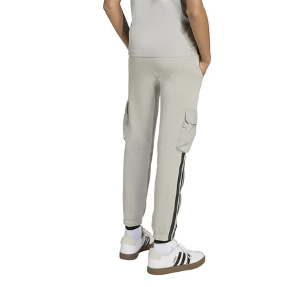 Grey-Coral - Back - Adidas Childrens-Kids Utility Fleece Joggers