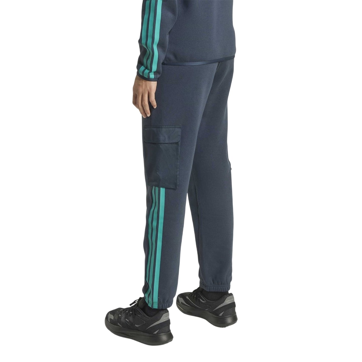 Ink Blue - Back - Adidas Childrens-Kids Utility Fleece Joggers