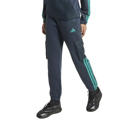 Ink Blue - Side - Adidas Childrens-Kids Utility Fleece Joggers