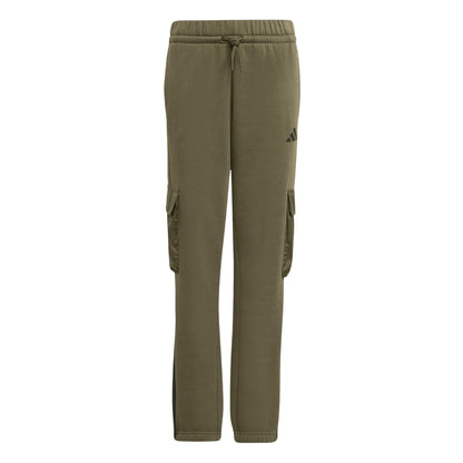 Khaki - Front - Adidas Childrens-Kids Utility Fleece Joggers