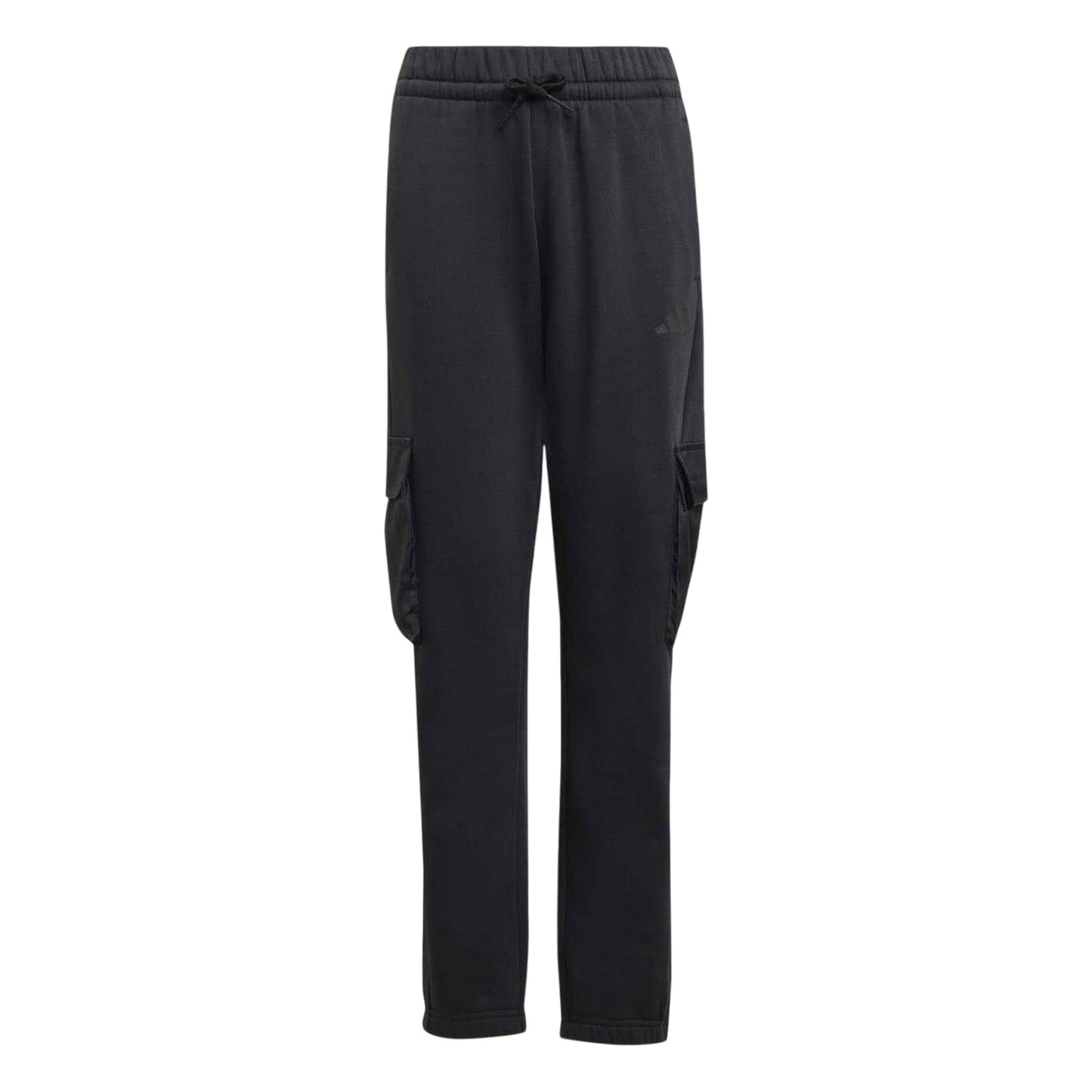 Black - Front - Adidas Childrens-Kids Utility Fleece Joggers