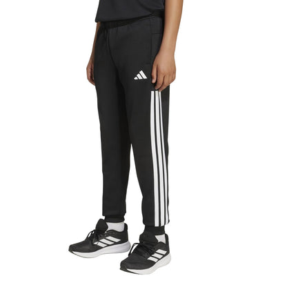Black - Side - Adidas Childrens-Kids Essentials 3 Stripes Tracksuit Bottoms