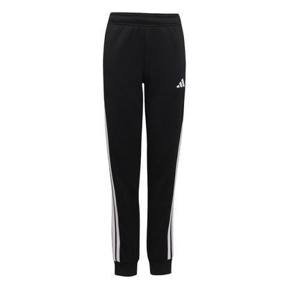Black - Front - Adidas Childrens-Kids Essentials 3 Stripes Tracksuit Bottoms