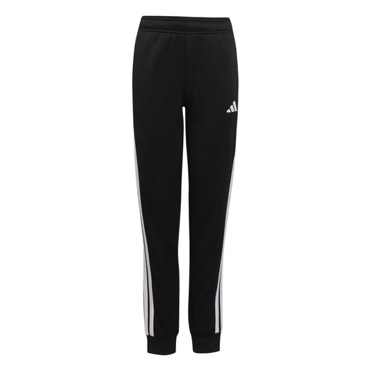Black - Front - Adidas Childrens-Kids Essentials 3 Stripes Tracksuit Bottoms