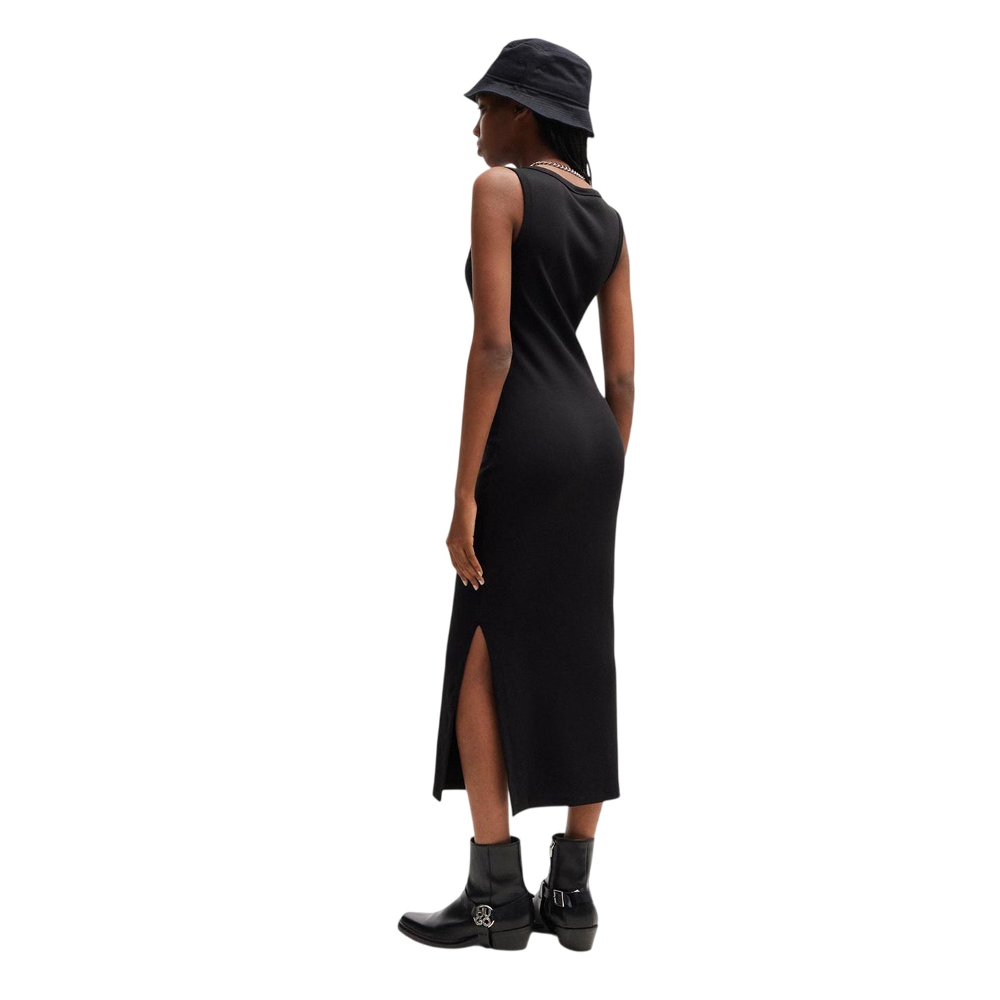 Black - Back - Hugo Womens-Ladies Nalimera Bodycon Dress