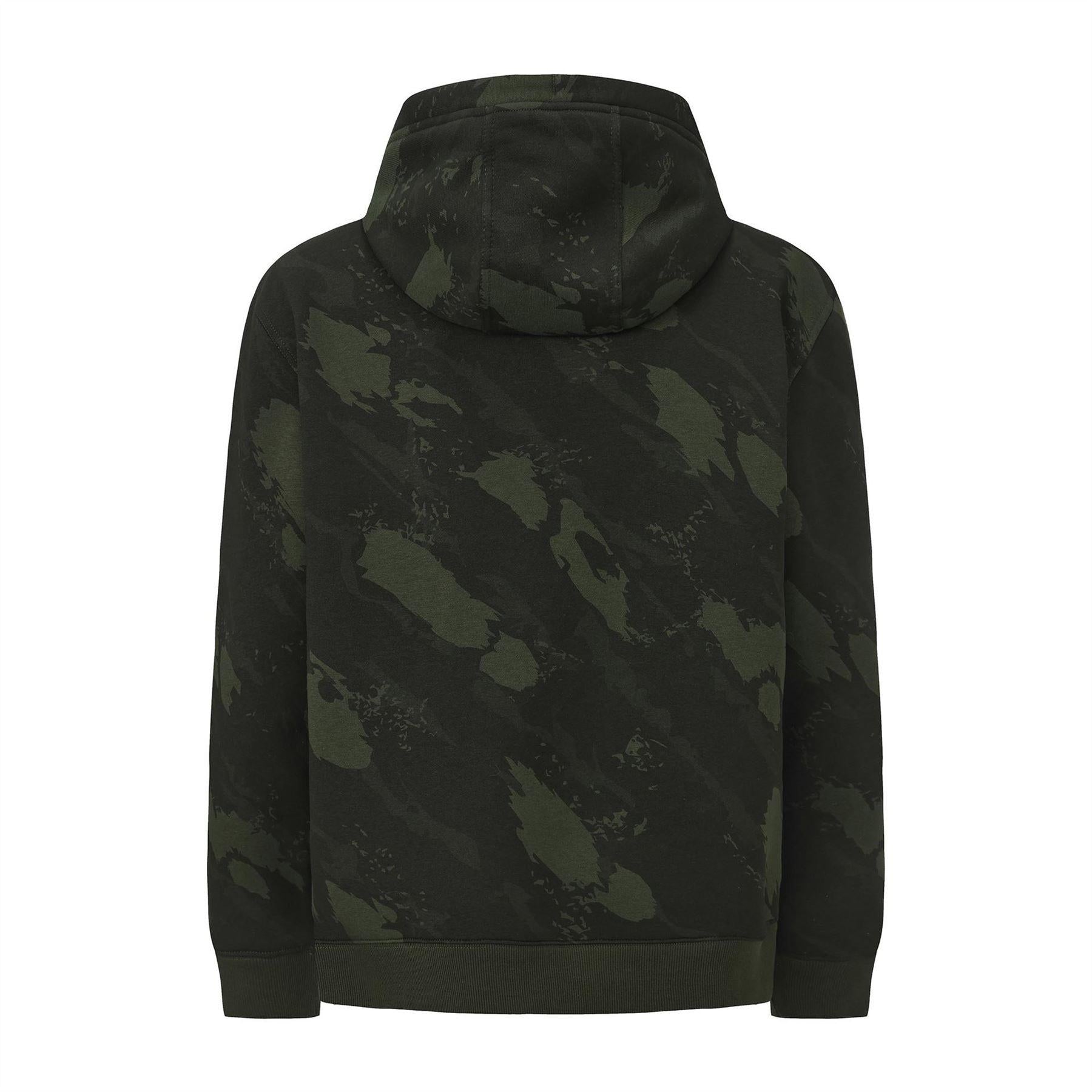 Dark Camo - Back - Diem Mens Angler Drawstring Hoodie