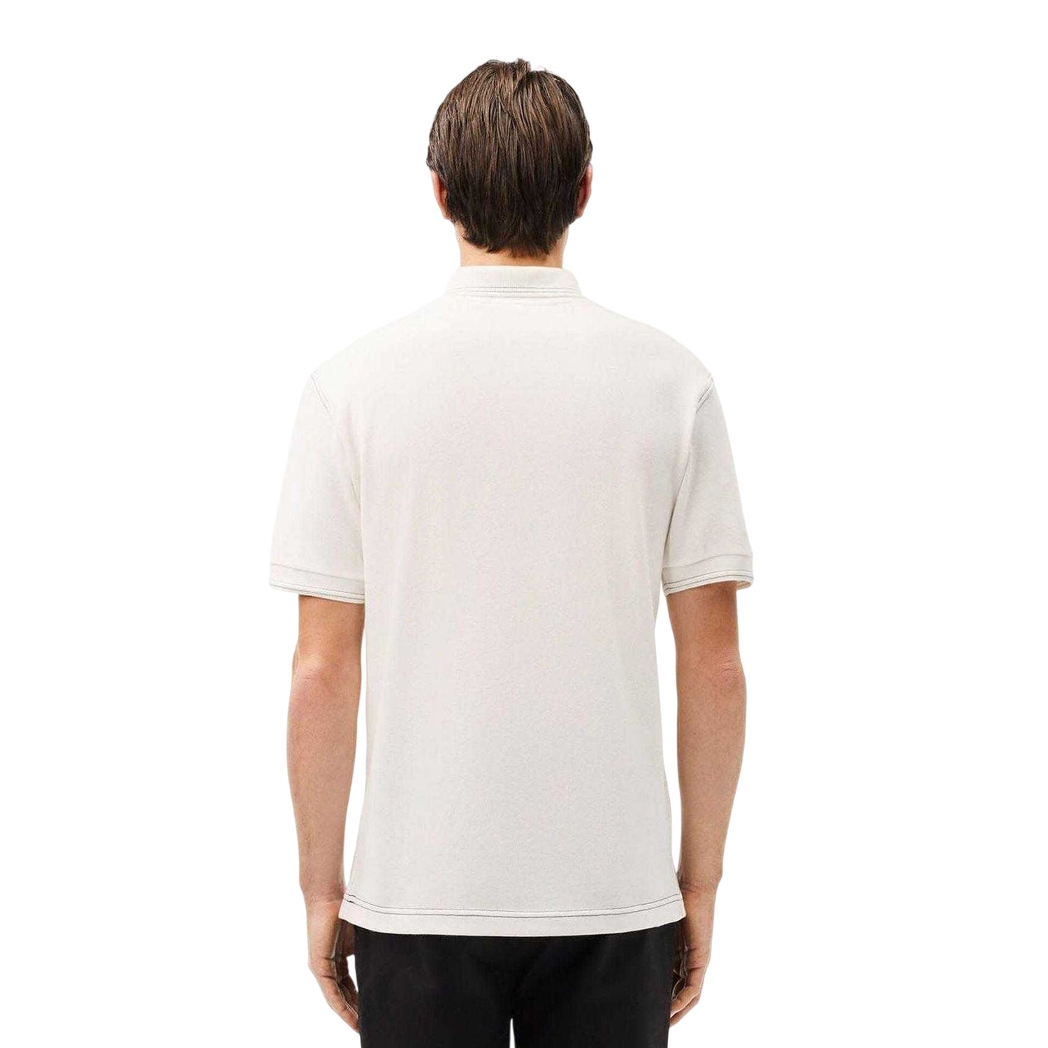 White - Back - Lacoste Mens L.12.12 Pique Heavy Classic Polo Shirt