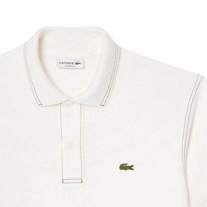 White - Side - Lacoste Mens L.12.12 Pique Heavy Classic Polo Shirt
