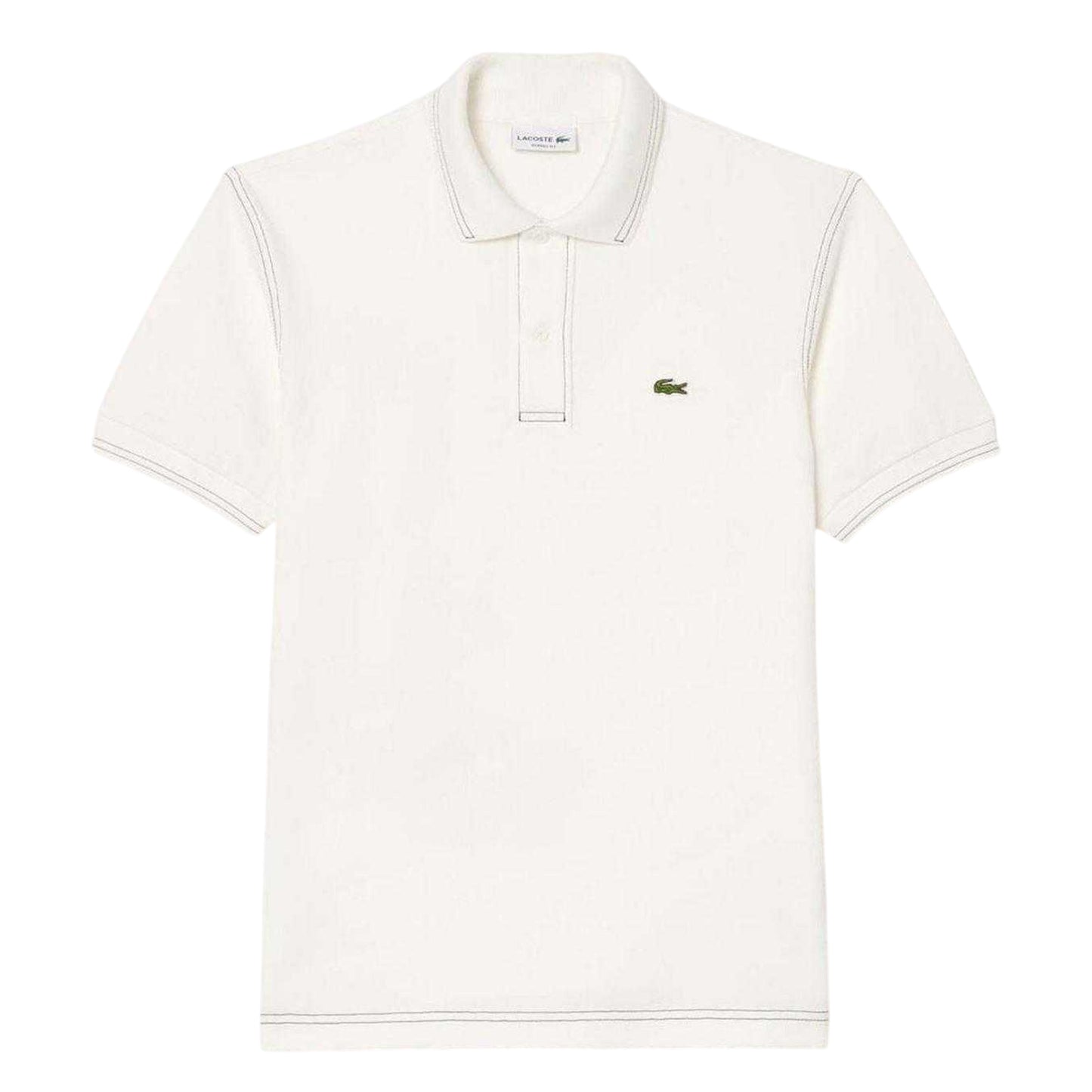 White - Front - Lacoste Mens L.12.12 Pique Heavy Classic Polo Shirt