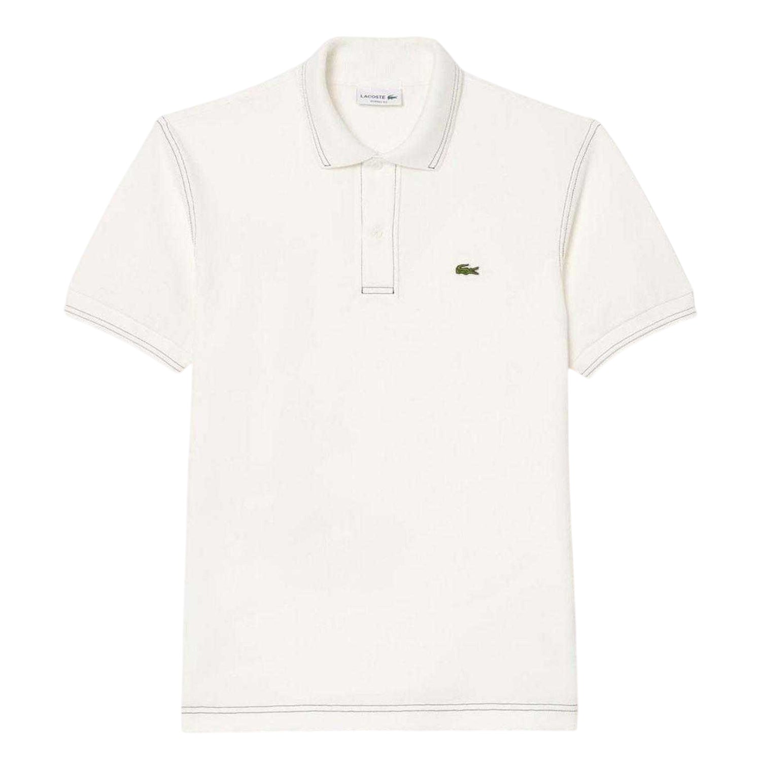 White - Front - Lacoste Mens L.12.12 Pique Heavy Classic Polo Shirt