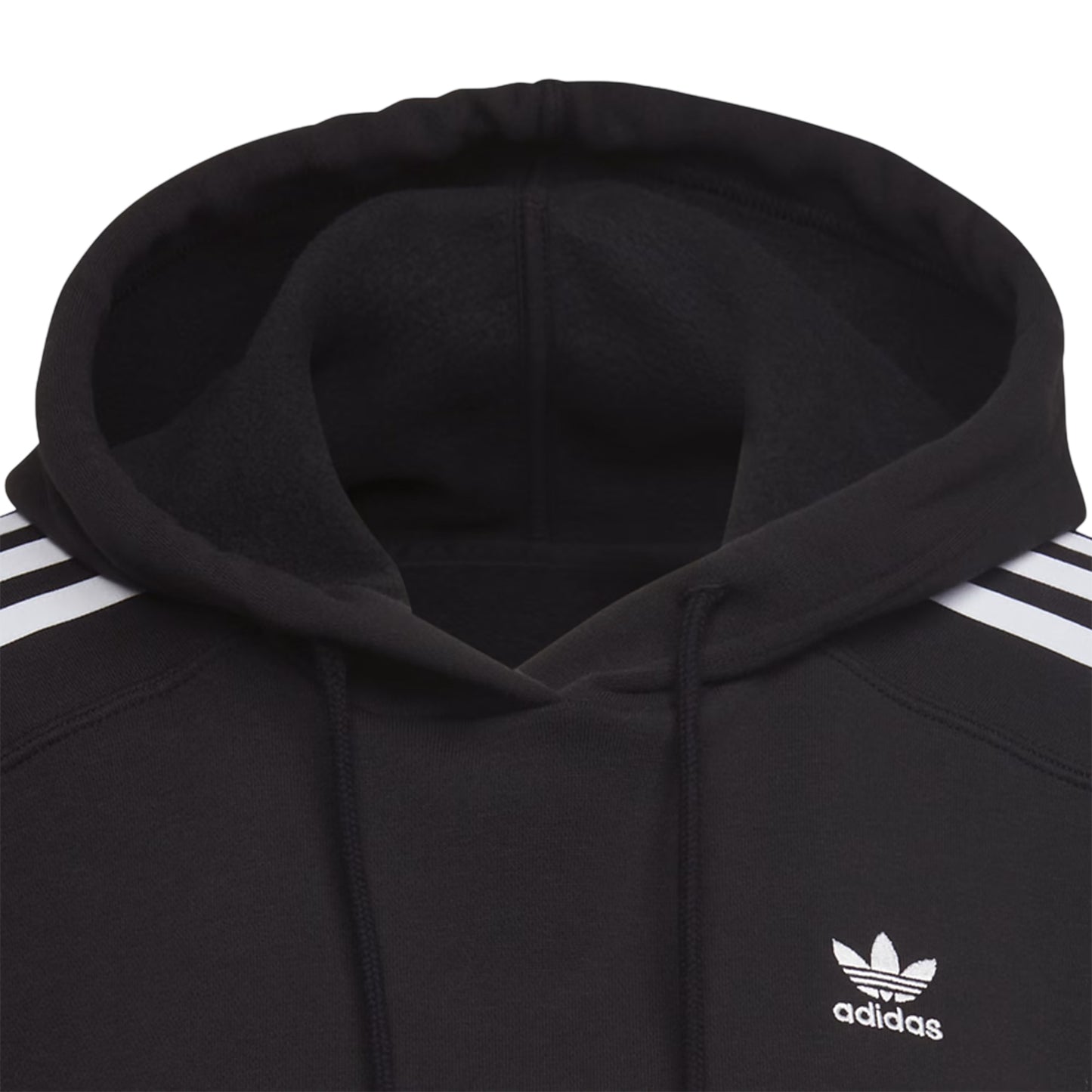 Black - Back - Adidas Womens-Ladies Classics Loose Fit Crop Hoodie