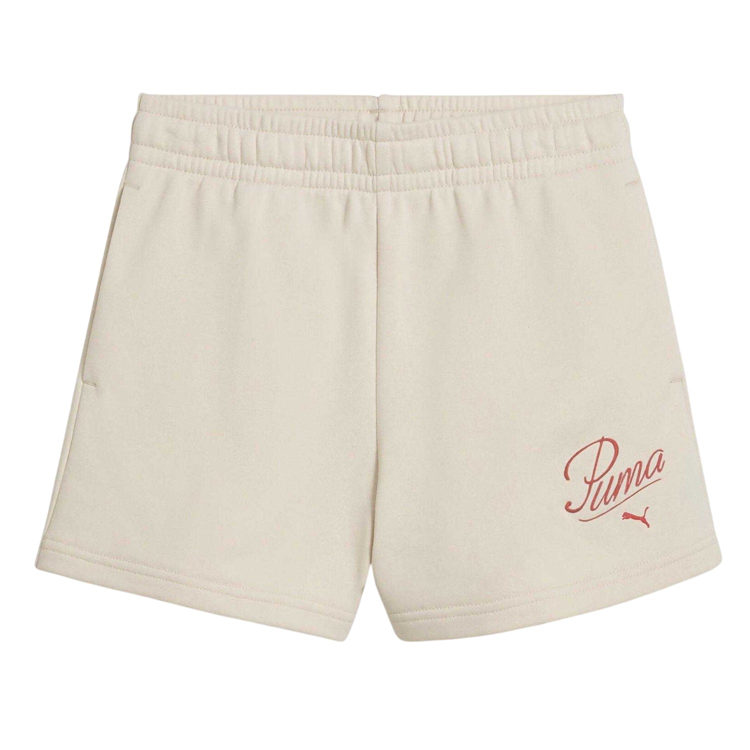 Alpine White - Front - Puma Childrens-Kids Fleece Script Shorts