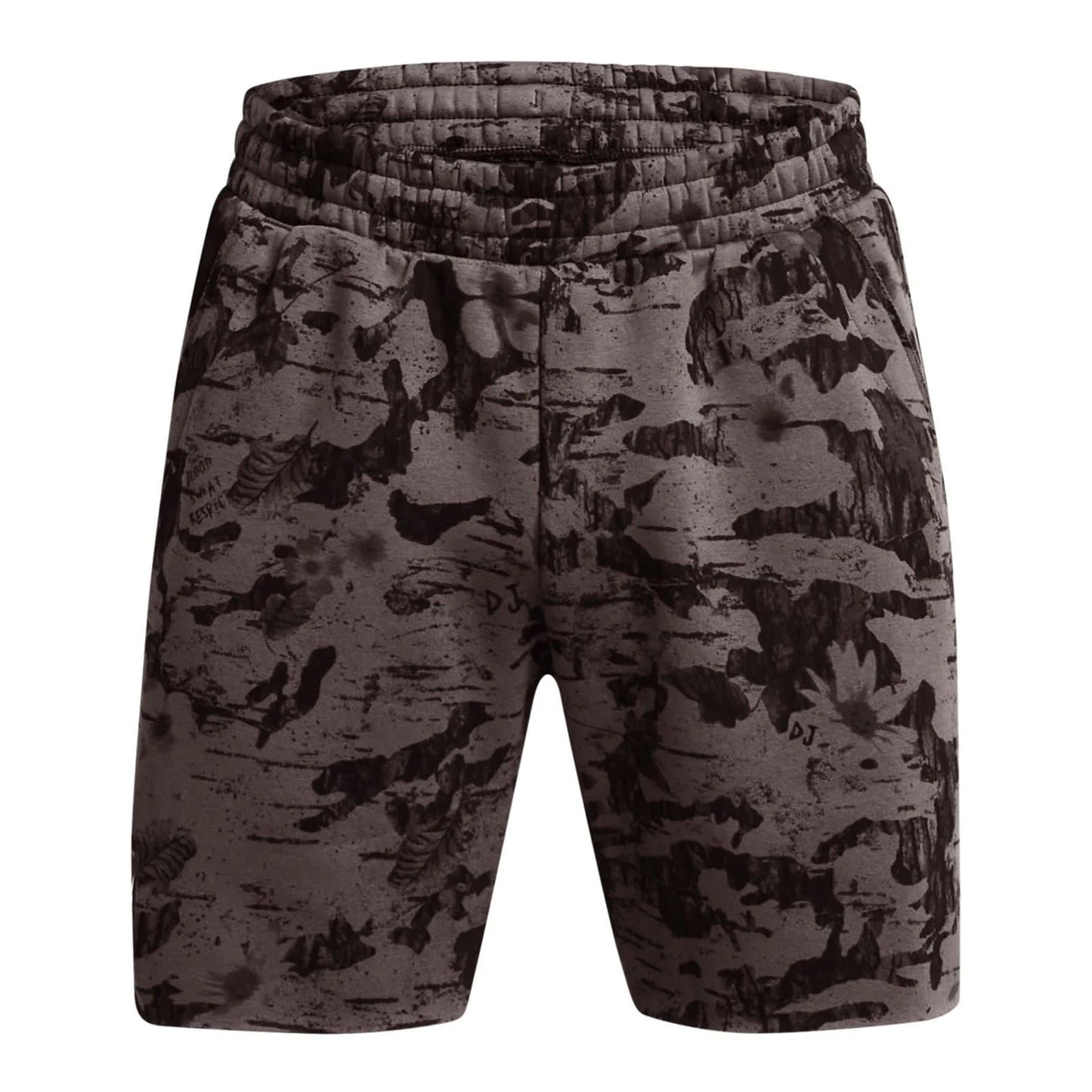 Brown - Front - Under Armour Mens Icon Fleece Camo Shorts