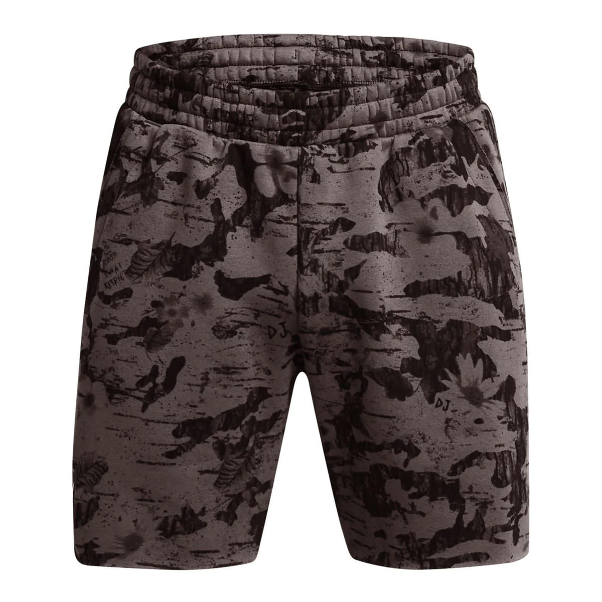Brown - Front - Under Armour Mens Icon Fleece Camo Shorts
