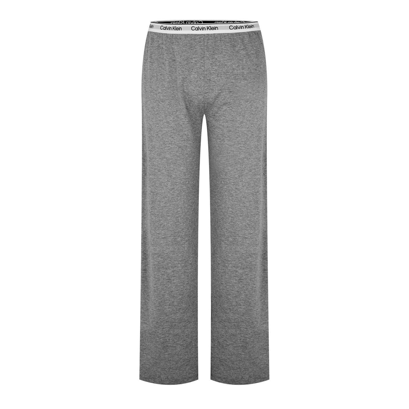 Blue-Grey - Side - Calvin Klein Childrens-Kids Organic Cotton Long Pyjama Set