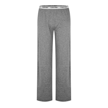 Blue-Grey - Side - Calvin Klein Childrens-Kids Organic Cotton Long Pyjama Set