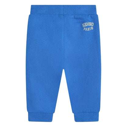Blue - Back - Kenzo Baby Logo Regular Joggers