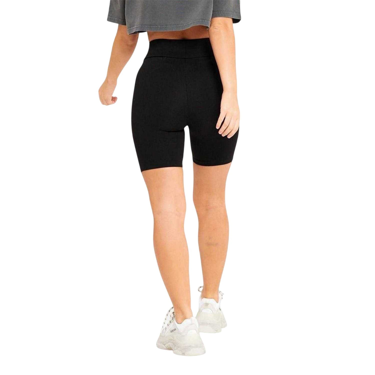 Black - Back - Good For Nothing Womens-Ladies Cycling Shorts