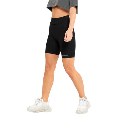 Black - Side - Good For Nothing Womens-Ladies Cycling Shorts