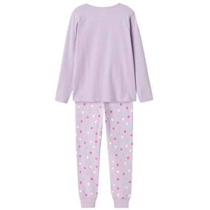 Pastel Lilac - Back - Unicorn Girls Be Magical Long Pyjama Set