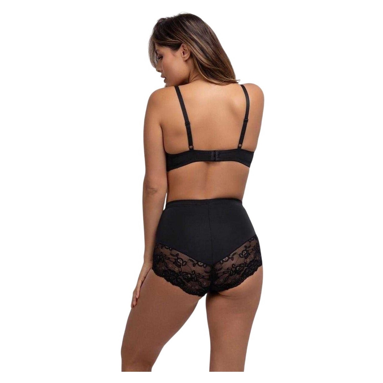 Black - Back - Dorina Womens-Ladies Brigette Mid Rise Shaping Briefs