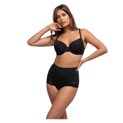 Black - Side - Dorina Womens-Ladies Brigette Mid Rise Shaping Briefs