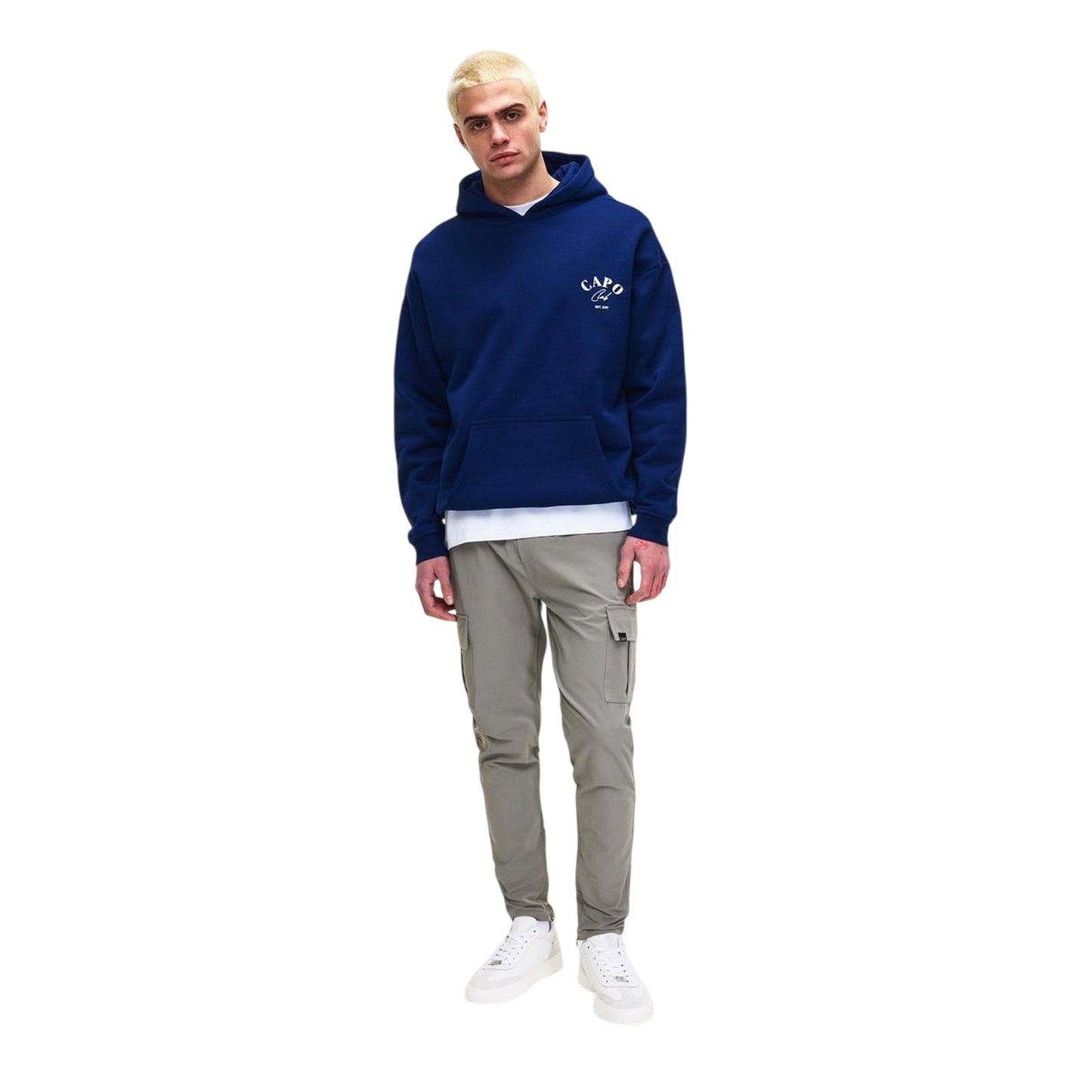 Navy-White - Lifestyle - Capo Mens Club Hoodie