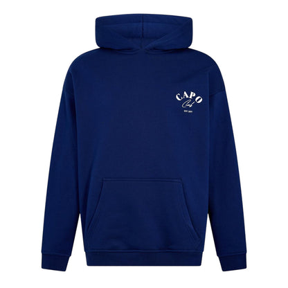 Navy-White - Front - Capo Mens Club Hoodie