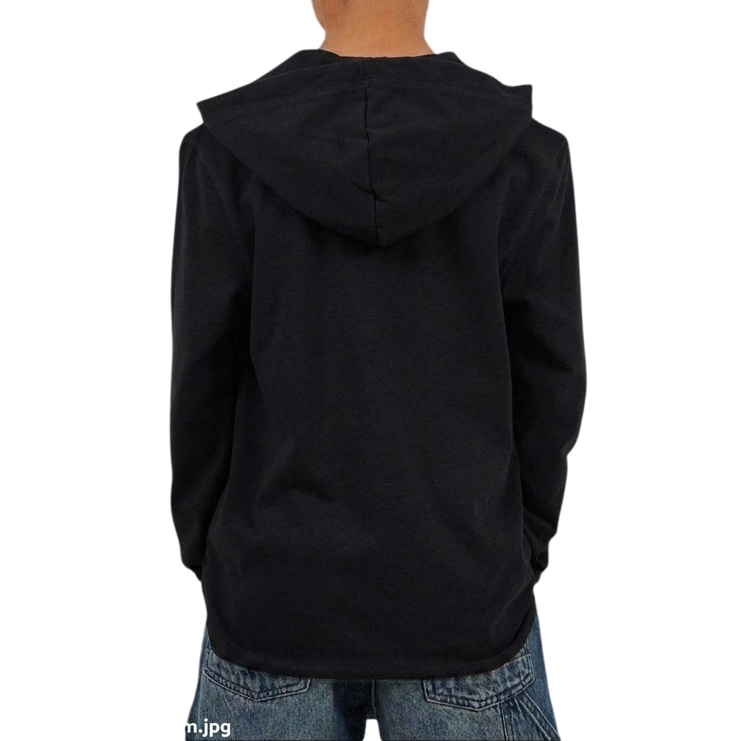 Jet Black - Back - Brave Soul Boys Set-in Hoodie