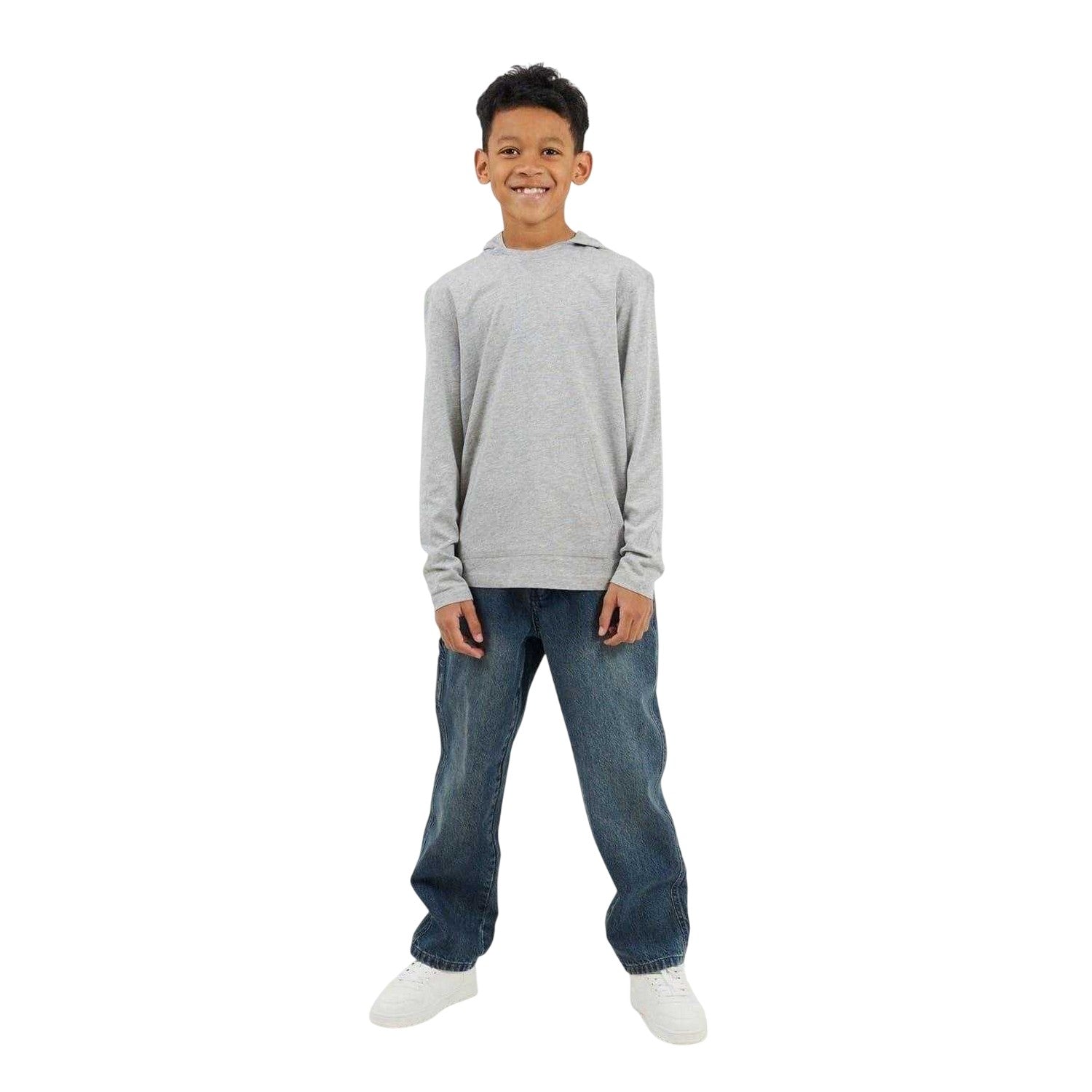 Light Grey - Side - Brave Soul Boys Set-in Hoodie