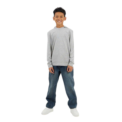 Light Grey - Side - Brave Soul Boys Set-in Hoodie