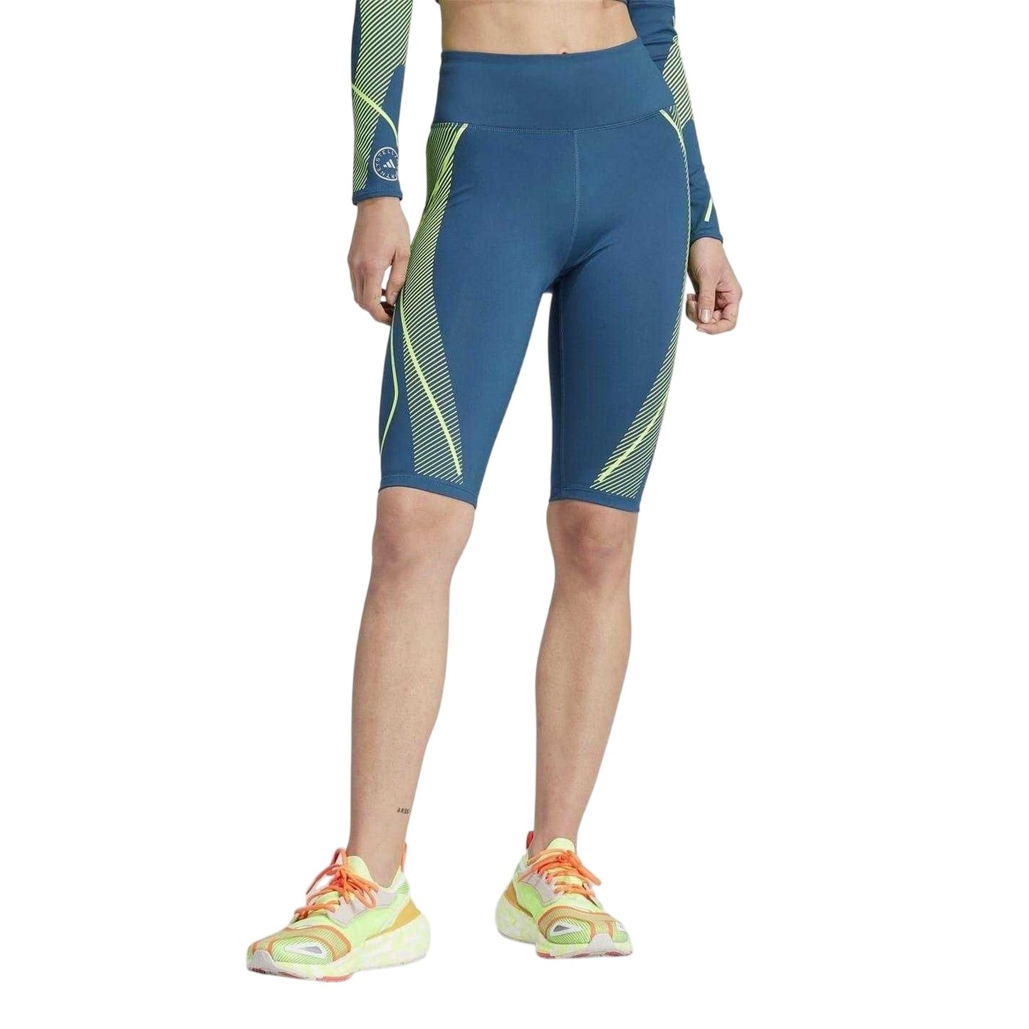 Mineral - Side - Adidas Womens-Ladies Stella McCartney Slim Cycling Shorts