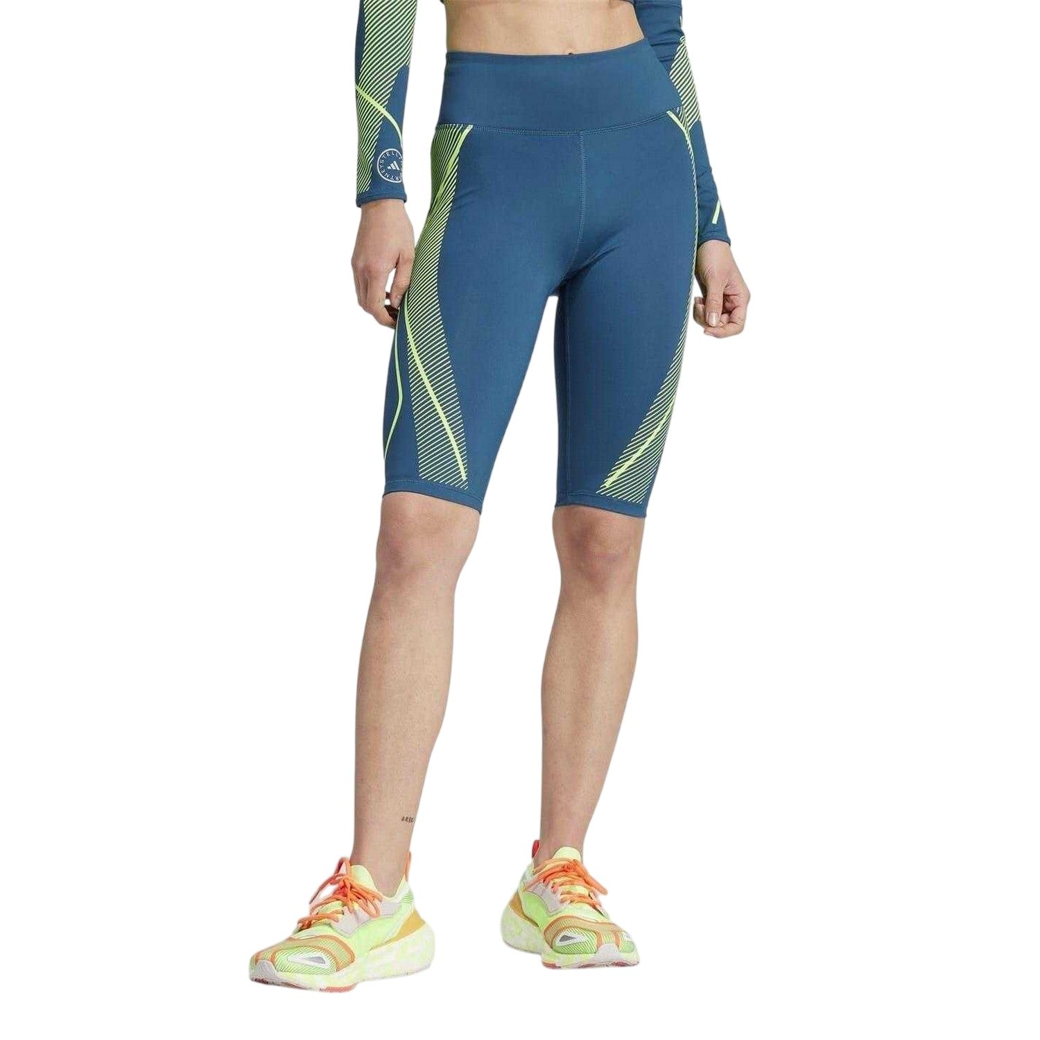 Mineral - Side - Adidas Womens-Ladies Stella McCartney Slim Cycling Shorts