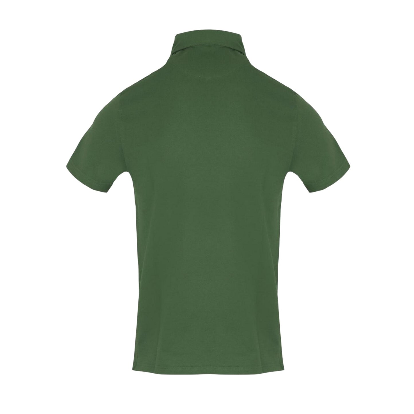 Military Green - Back - Aquascutum Mens Triangle Logo Collared Polo Shirt