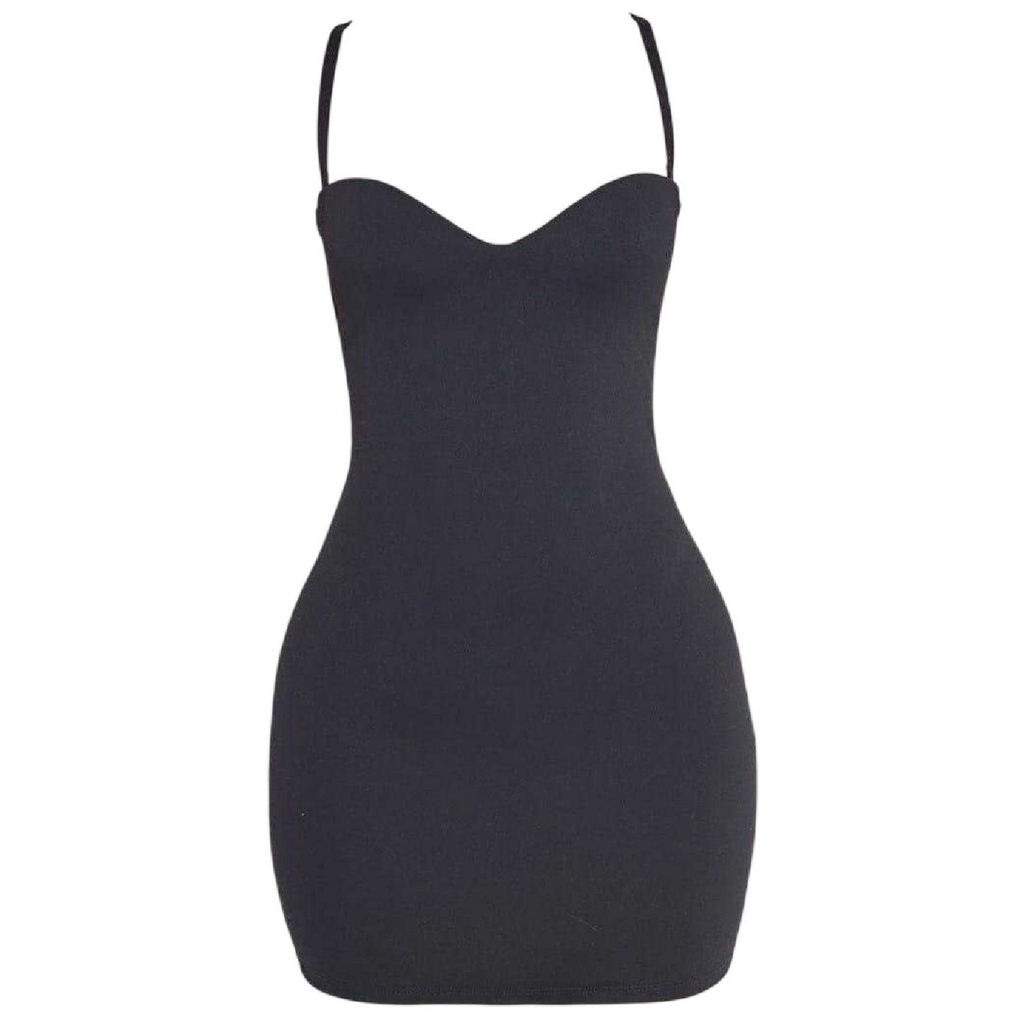 Black - Front - Mars Womens-Ladies Sculpted Sweetheart Sleeveless Mini Dress