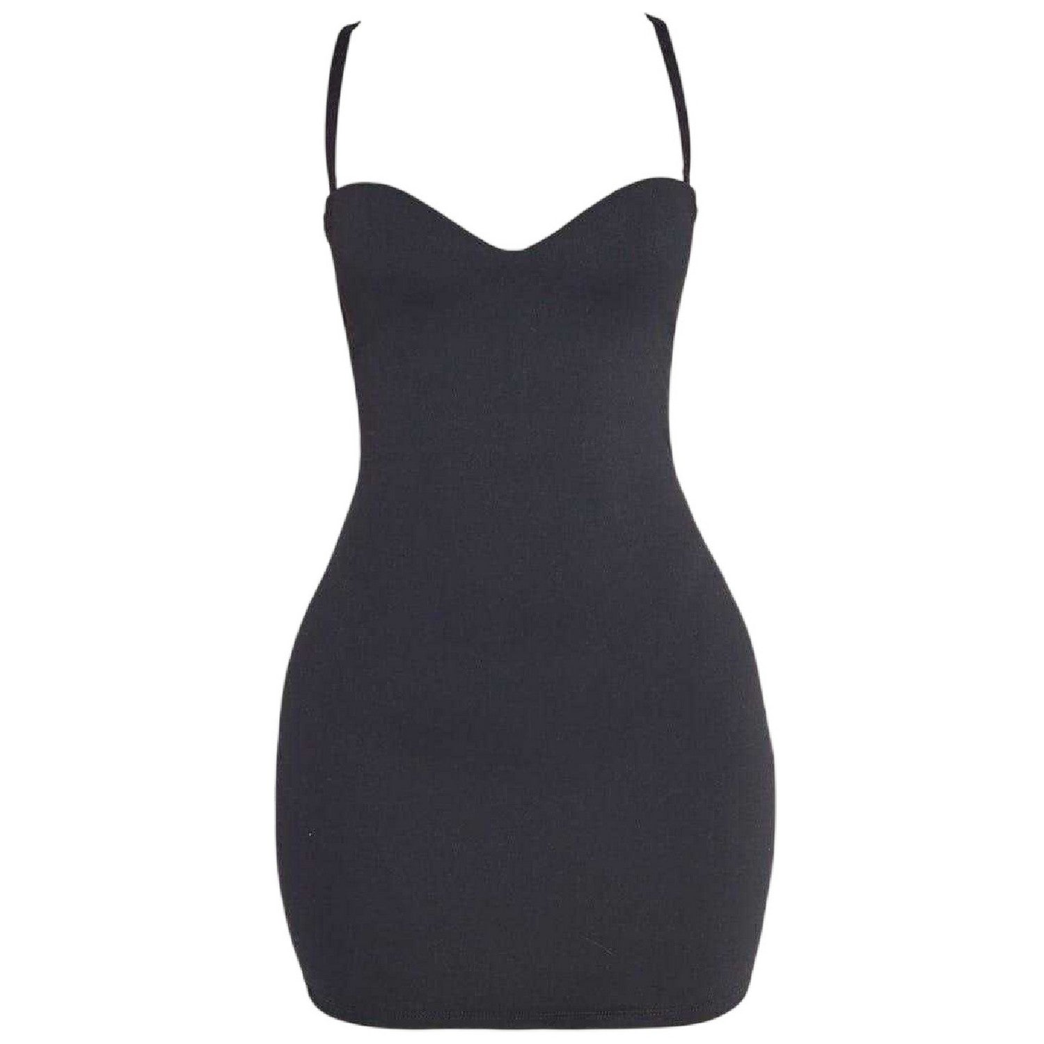 Black - Front - Mars Womens-Ladies Sculpted Sweetheart Sleeveless Mini Dress