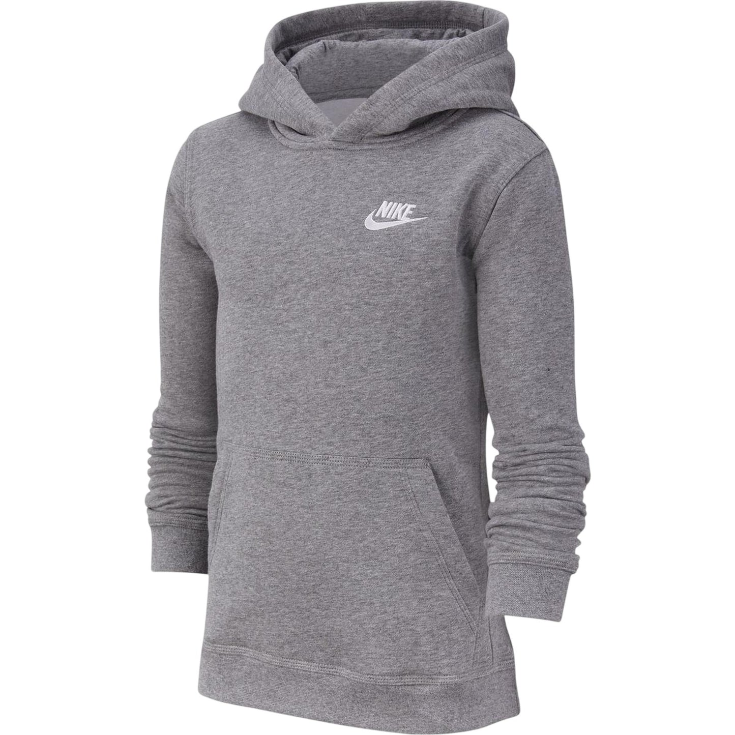 Grey - Front - Nike Boys Club Long-Sleeved Pullover Hoodie