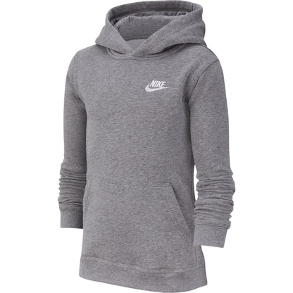 Grey - Front - Nike Boys Club Long-Sleeved Pullover Hoodie