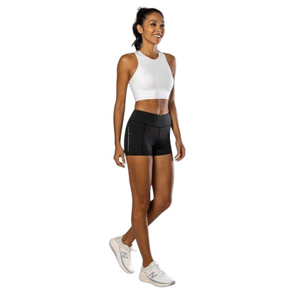 Black - Lifestyle - Nathan Womens-Ladies Slim Cycling Shorts