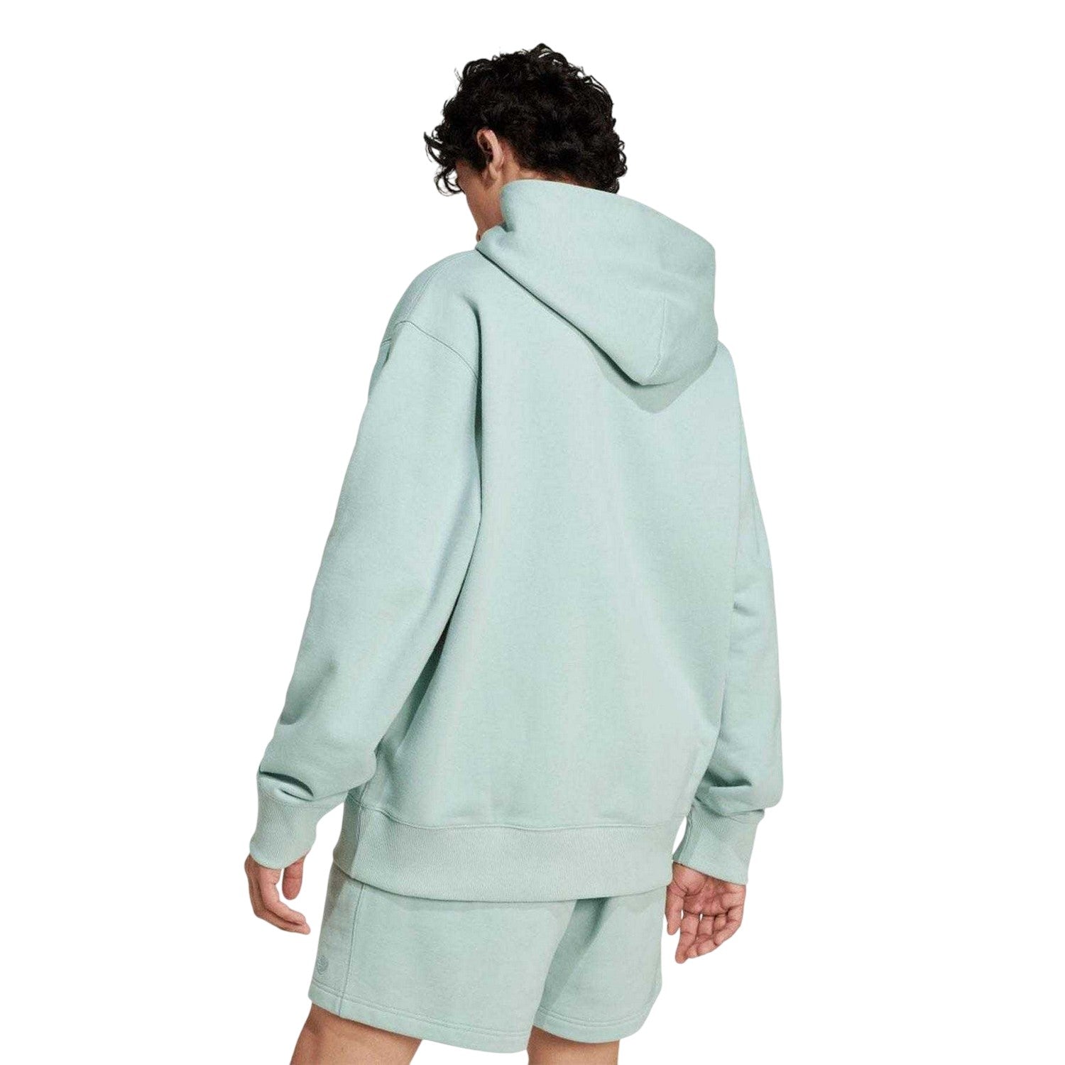 Green - Back - Adidas Mens Essentials Loose Fit Hoodie