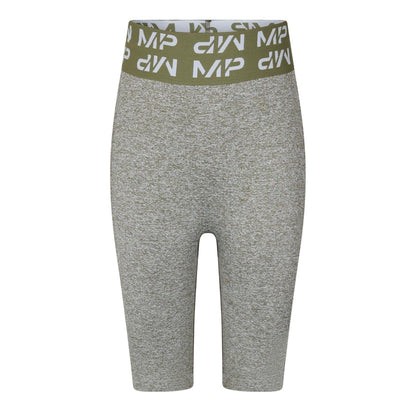 Grey Marl - Front - MyProtein Womens-Ladies Curve Heathered Cycling Shorts
