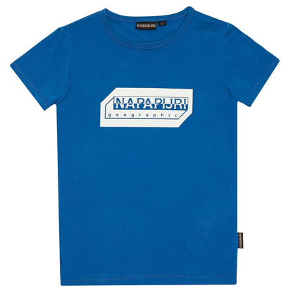 Blue - Front - Napapijri Childrens-Kids Kitik T-Shirt